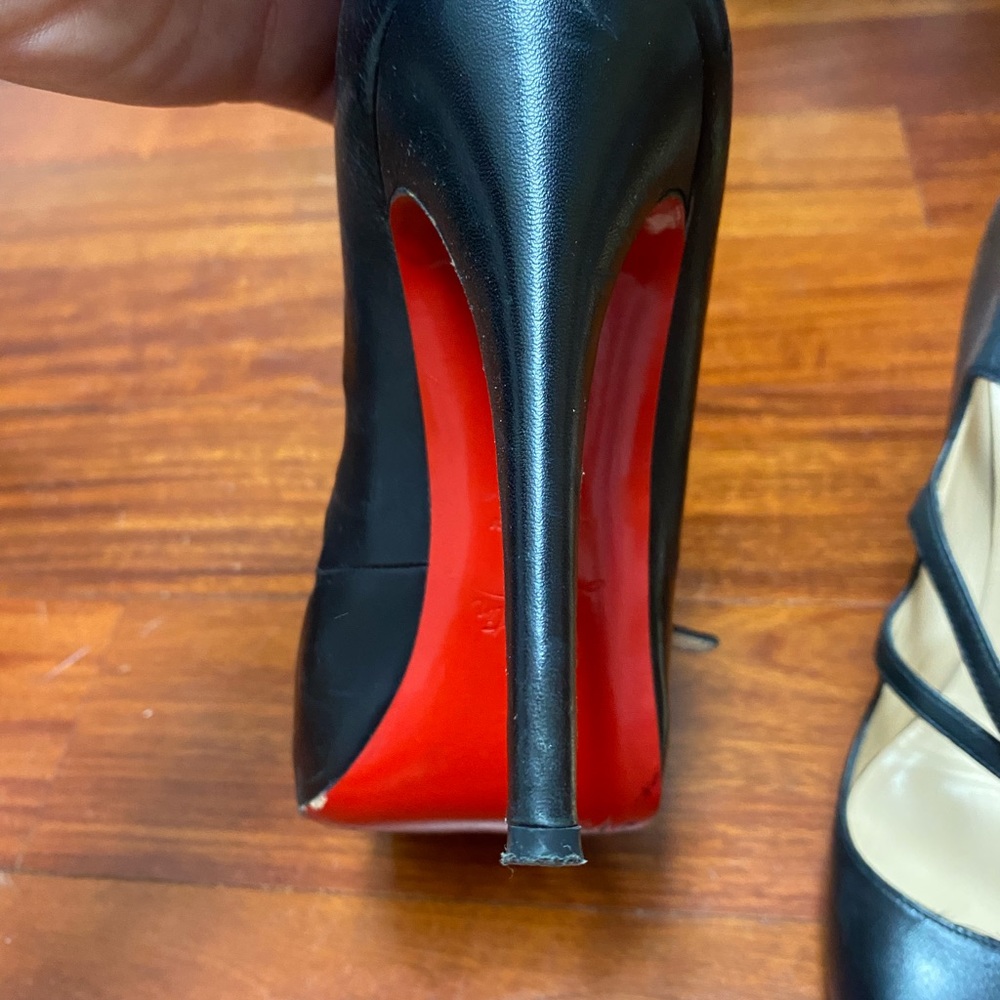 Christian Louboutin 3 strap Mary Janes. Worn 3 times.  In amazing condition.